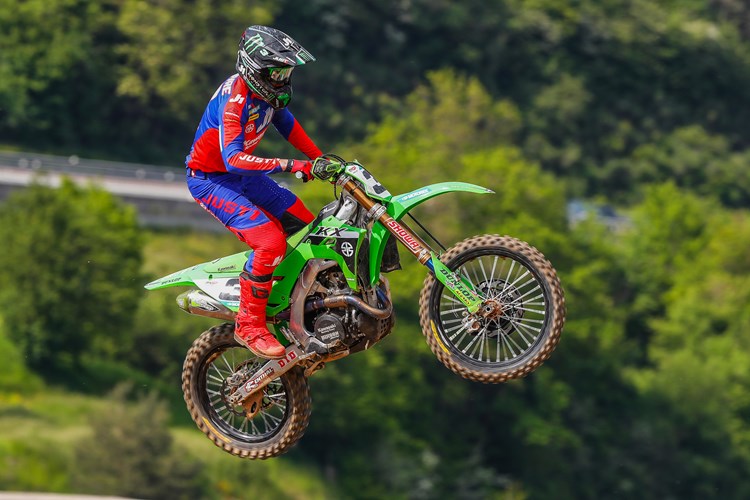 Febvre on his way to his moto win.